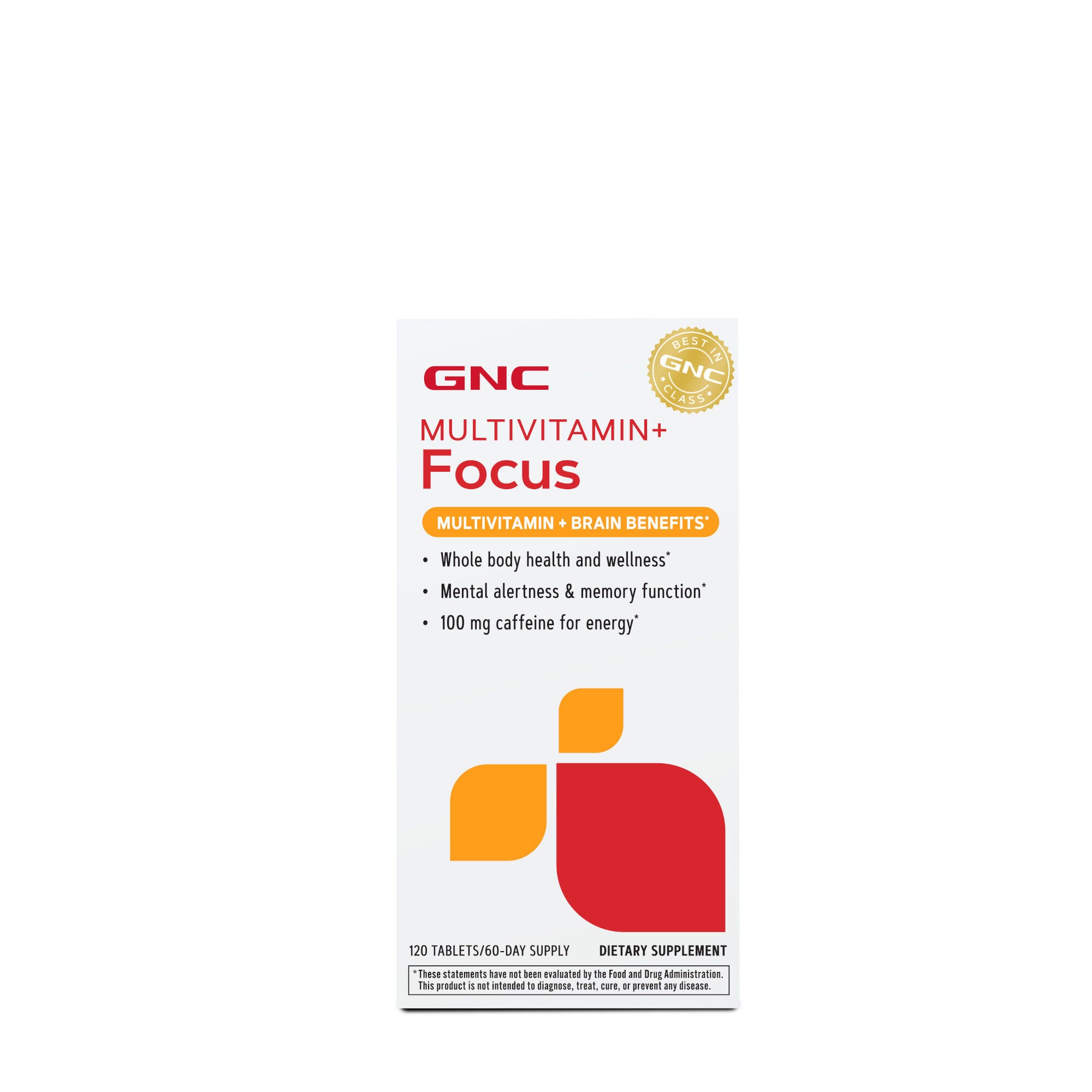 Multivitamin+ Focus + Brain Benefits* 120 Tablets (60 Servings) GNC
